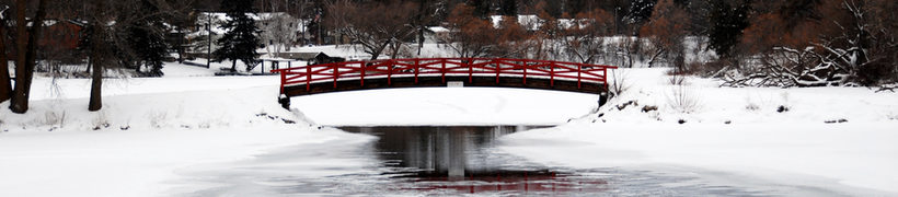 The Red Bridge on Fish Hook River